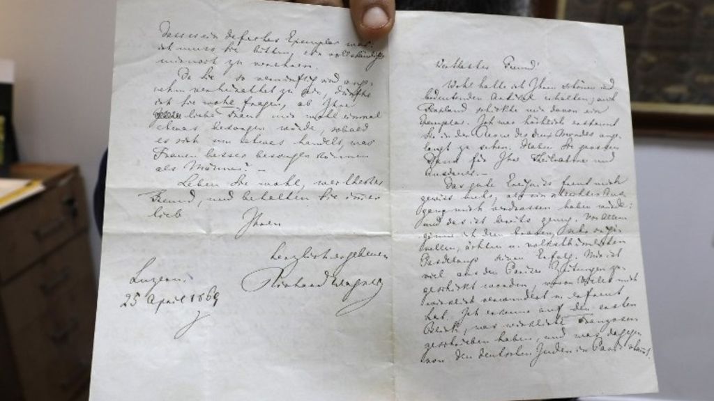 Jérusalem Une lettre antisémite de Wagner vendue à prix d'or Le Matin