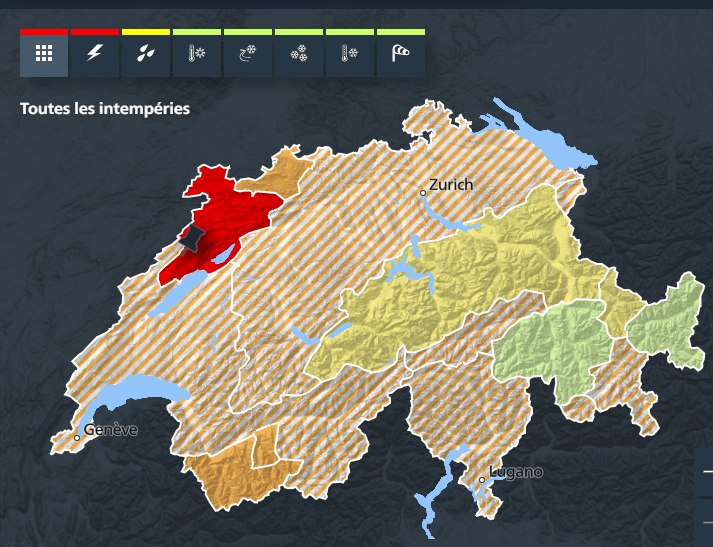 Ce violent orage a déferlé sur le montagnes neuchâteloises.