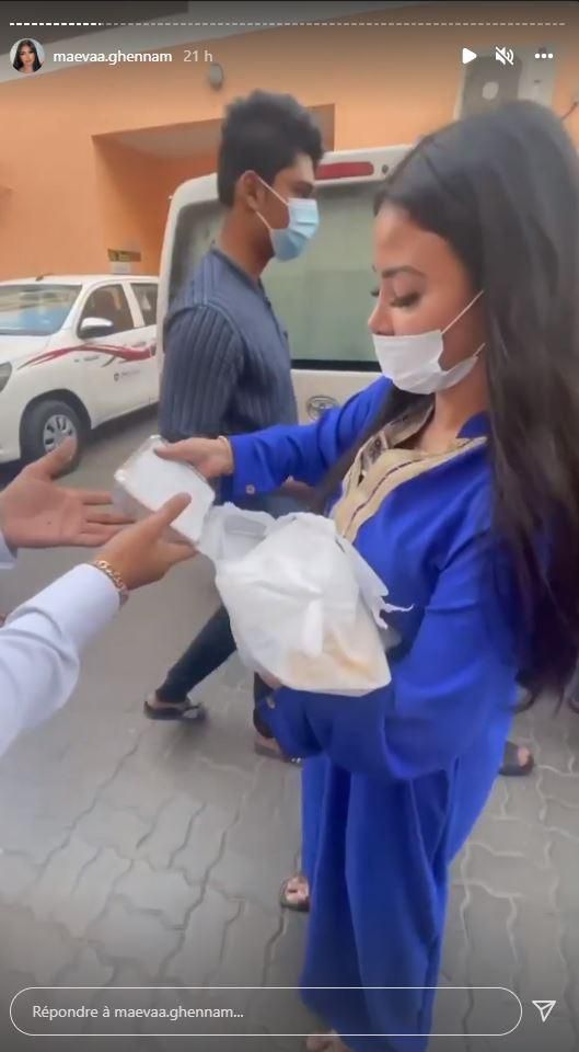 Dubaï Maeva Ghennam distribue des repas aux nécessiteux L'essentiel