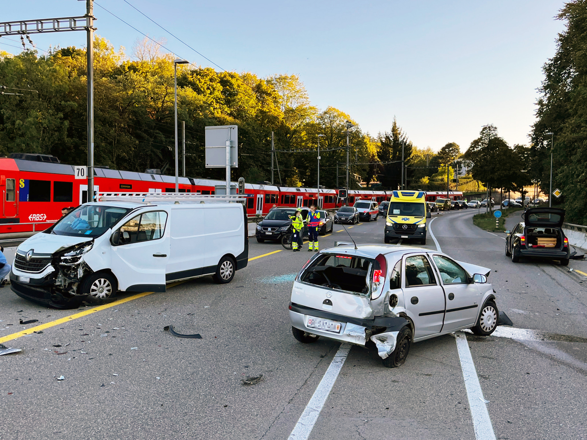 Unfall in Bern: Vier Personen verletzt