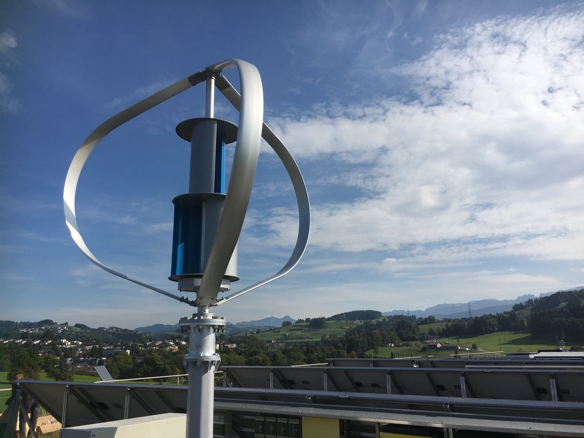 Helix Windturbine Einfamilienhaus