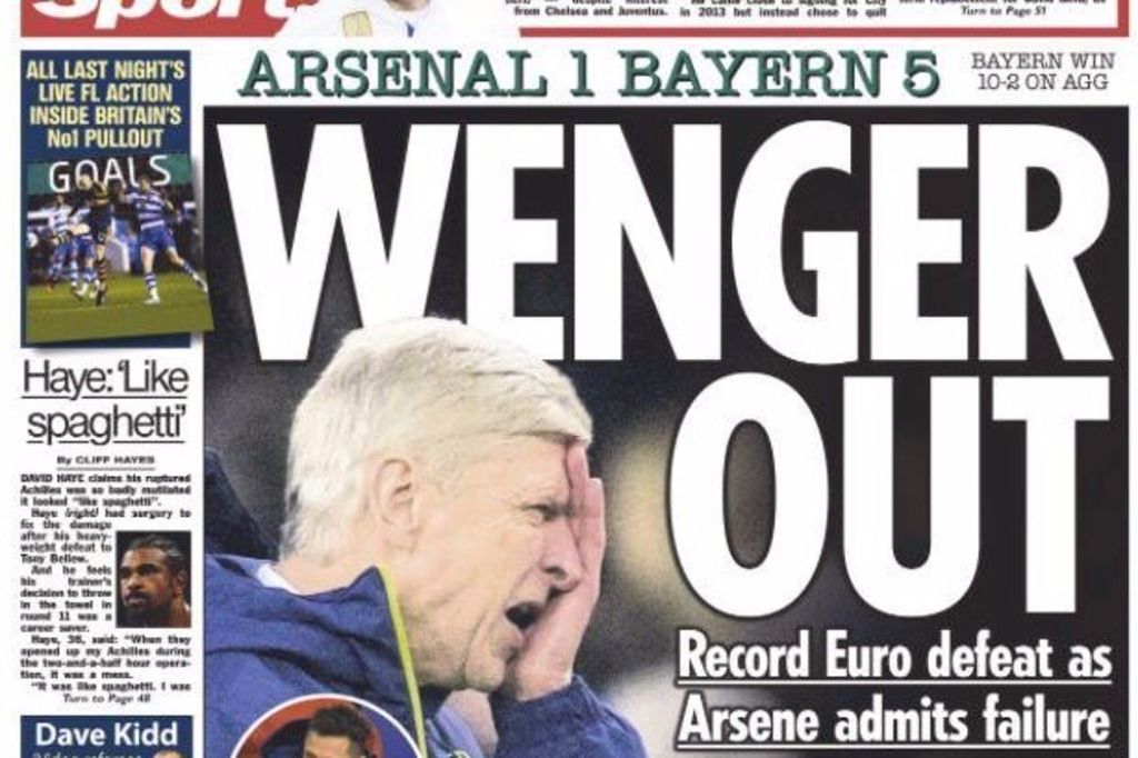 La presse se déchaîne sur Arsène Wenger