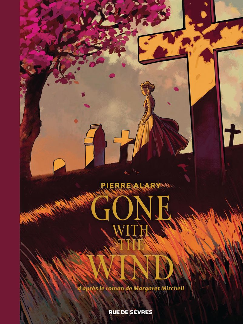 «Gone with the wind», un titre en anglais pour une version française de toute beauté, sous une couverture classieuse. 