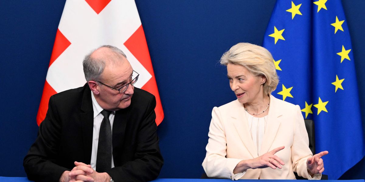 Guy Parmelin signs EU treaties in Brussels