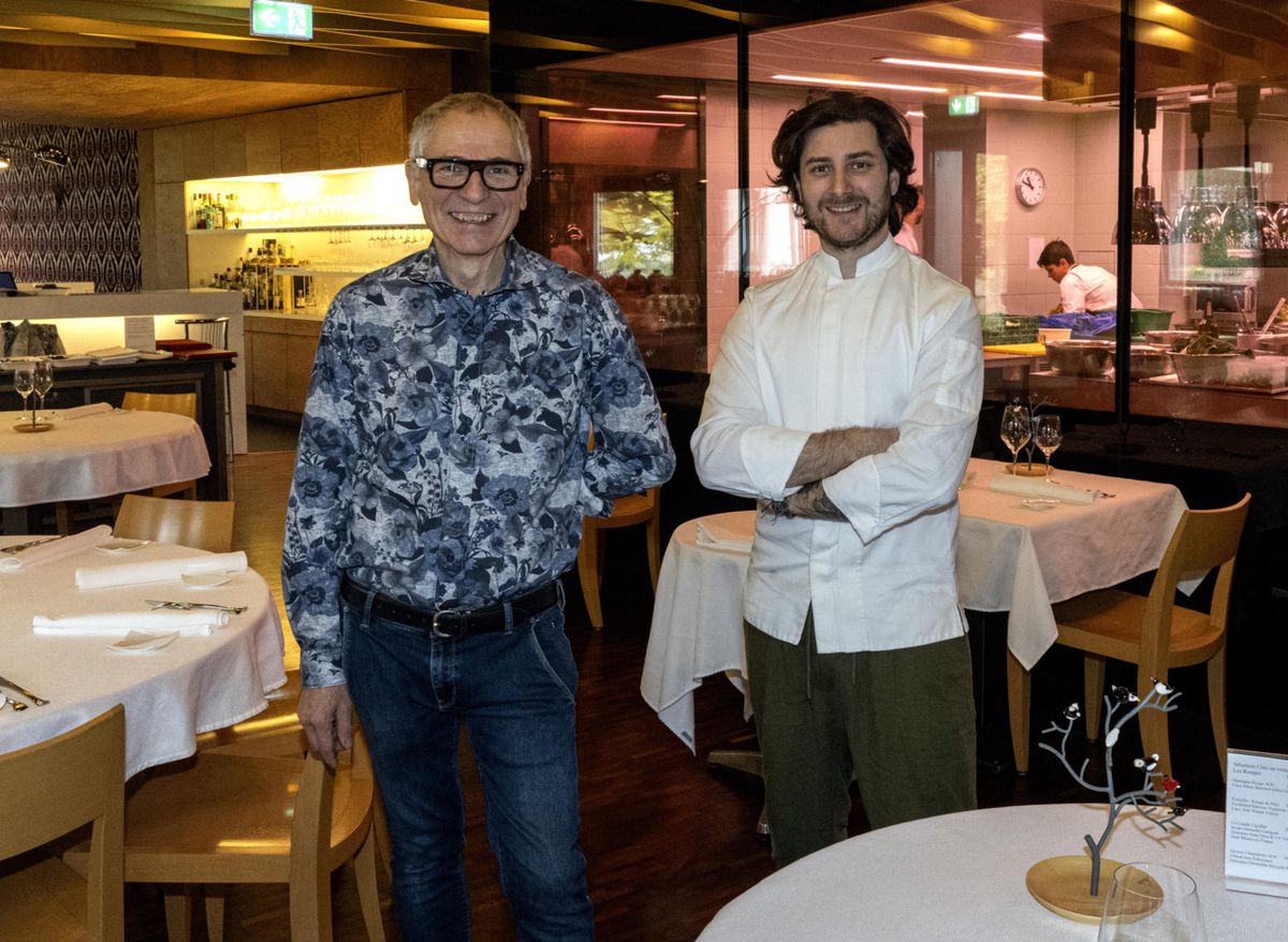 16 novembre 2023  MONTHEY   VS   coup de fourchette    Restaurant du Théâtre   le patron Mauro Capelli    et  le  chef  Ilario Colombo Zefinetti      PHOTO: Patrick Martin/24Heures 