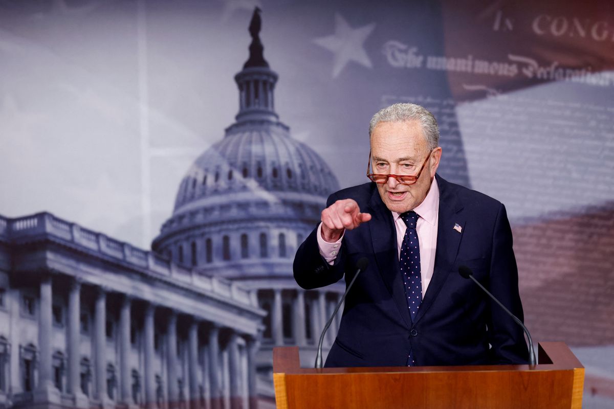 Le patron des démocrates au Sénat Chuck Schumer le 15 novembre 2023 à Washington.