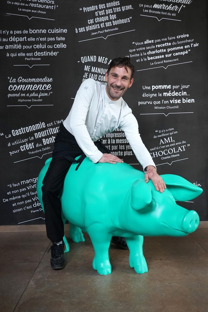 Au Relais de la Croix Blanche,  son chef John Negrini aime le cochon.