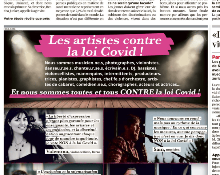 La publicité est parue dans notre édition du 22 novembre.