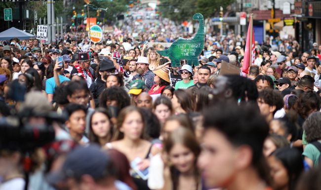 Manifestation pour le climat à New York le 17 septembre 2023.