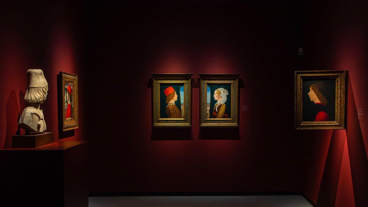 La salle des portraits. Ce sont ceux d’Ercole de’Roberti,