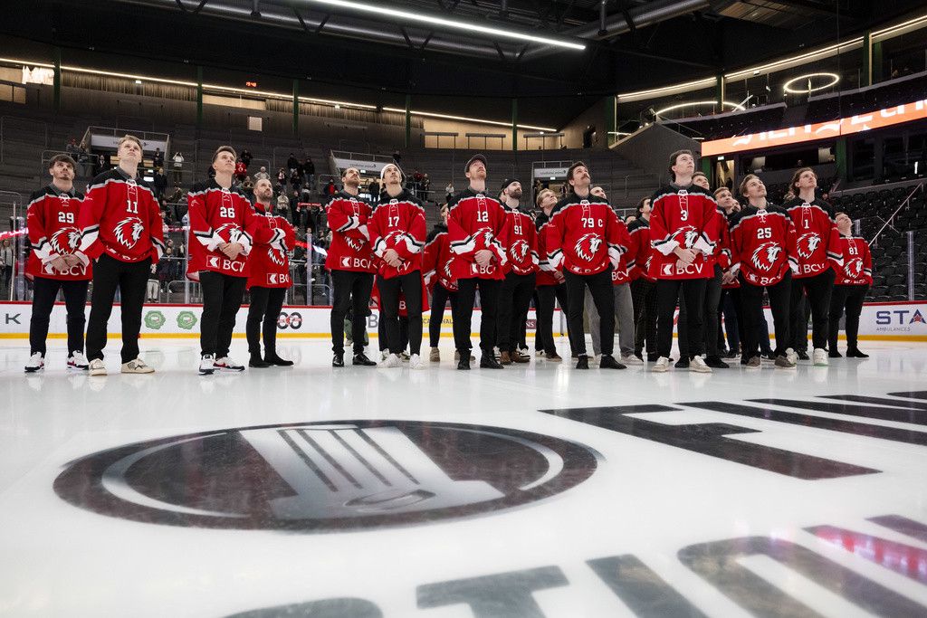 Les joueurs du LHC lors de la fête de fin de saison à la Vaudoise aréna. 