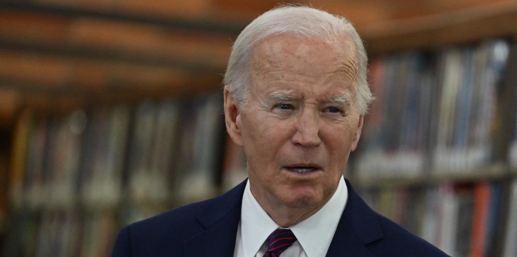 US President Joe Biden speaks during an event to announce that his Administration has approved $1.2 billion in student debt cancellation for almost 153,000 borrowers at the Julian Dixon Library in Culver City, California, on February 21, 2024. (Photo by ANDREW CABALLERO-REYNOLDS / AFP)