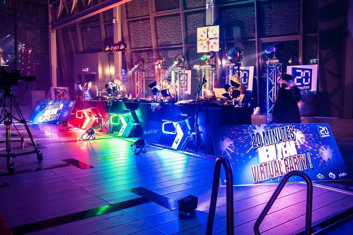 La New Year Virtual Party de «20 minutes» s'est déroulée sans public aux Bains de Villars (VD).