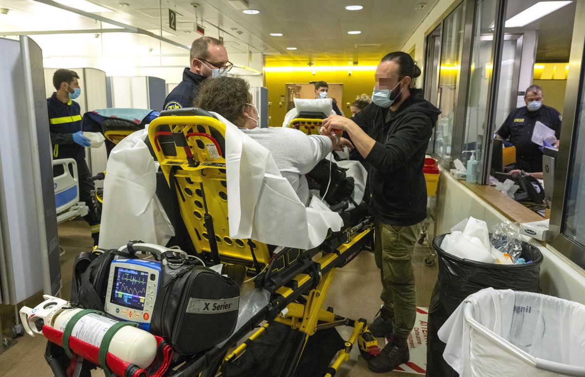 Lausanne, le 27 décembre 2022. Les Urgences du CHUV font face à un très fort afflux de patients.