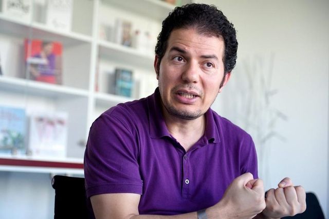 Womöglich in der Gewalt radikaler Extremisten: Hamad Abdel-Samad während eines Interviews in München. (1. Juli 2013)