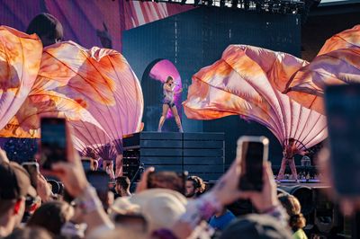 Colorful choreography and dramatic stage sets will take you through the 11 eras that Taylor Swift tells in 44 songs. 