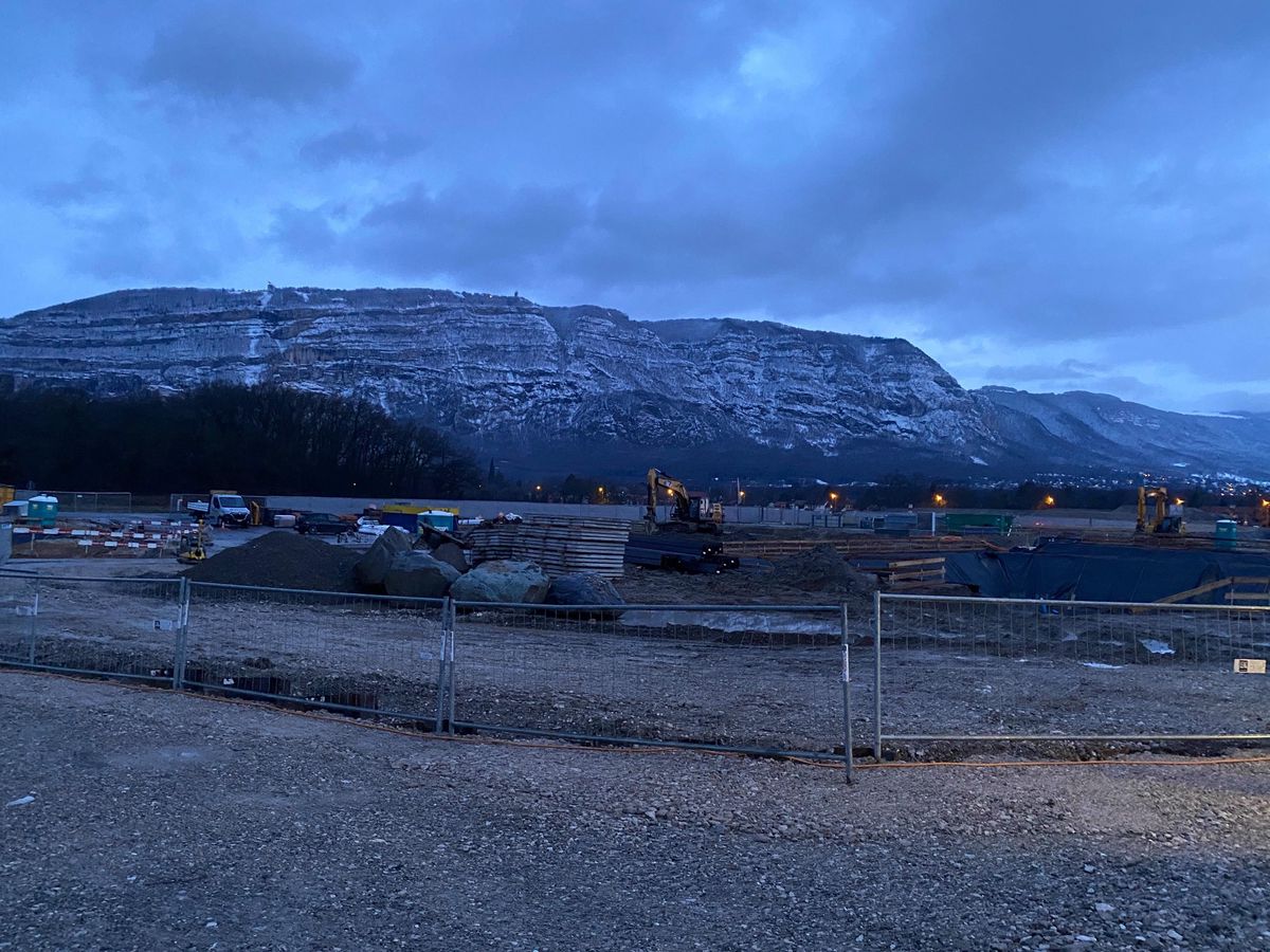 Le chantier des Grands Esserts, le 18 janvier 2023.