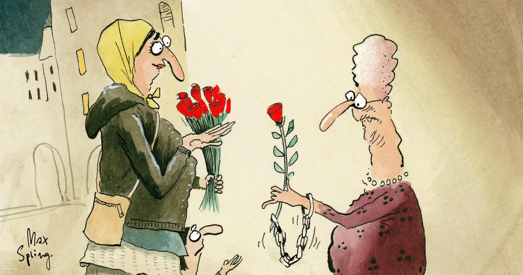 Der Trick mit der geschenkten Rose