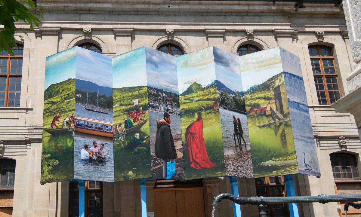 Un photomontage revisite «La pêche miraculeuse»