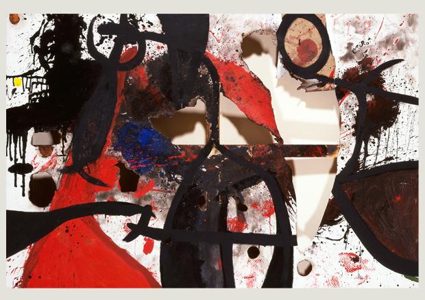Un Miro déchire de 1973.