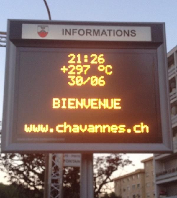 A Chavannes aussi, les températures sont chaudes bouillantes!