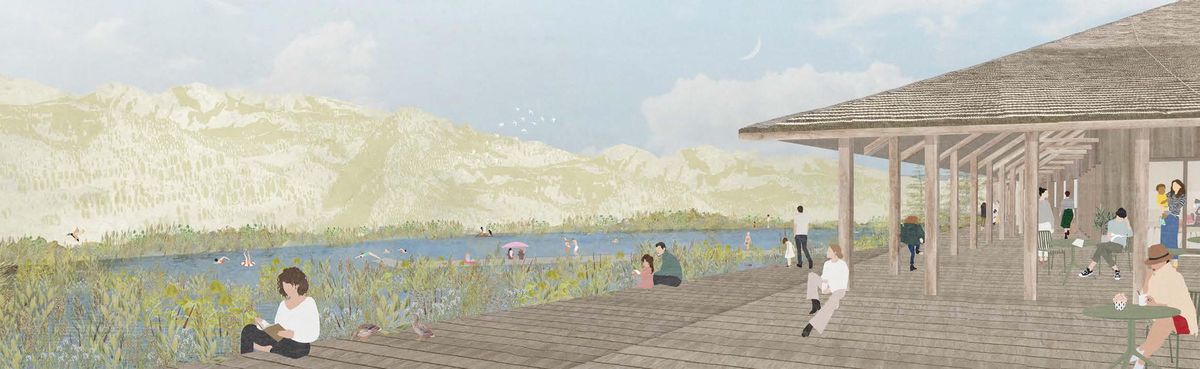 Le bassin de 2400 m² dévolu à la baignade naturelle aux Mosses sera bordé d’un restaurant tout en bois et doté d’un toit en tavillons. L’enquête publique est prévue ces jours.