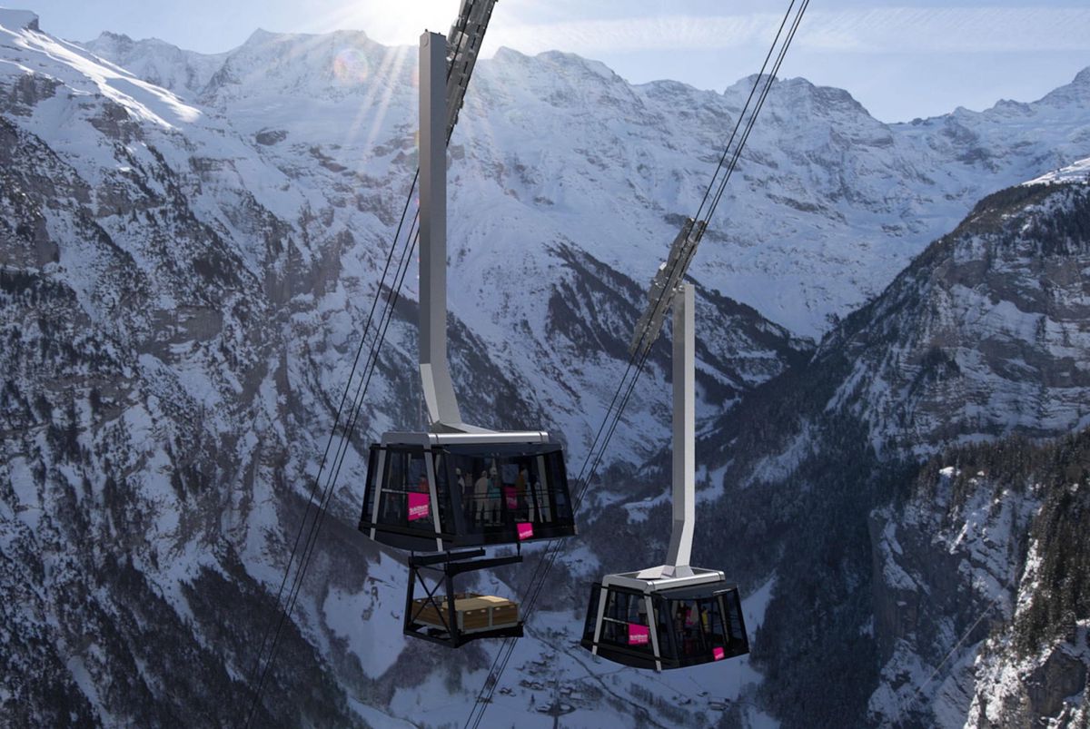Mit dem Projekt Schilthornbahn 20xx wird die Seilbahn von Stechelberg nach Mürren die steilste der Weilt.