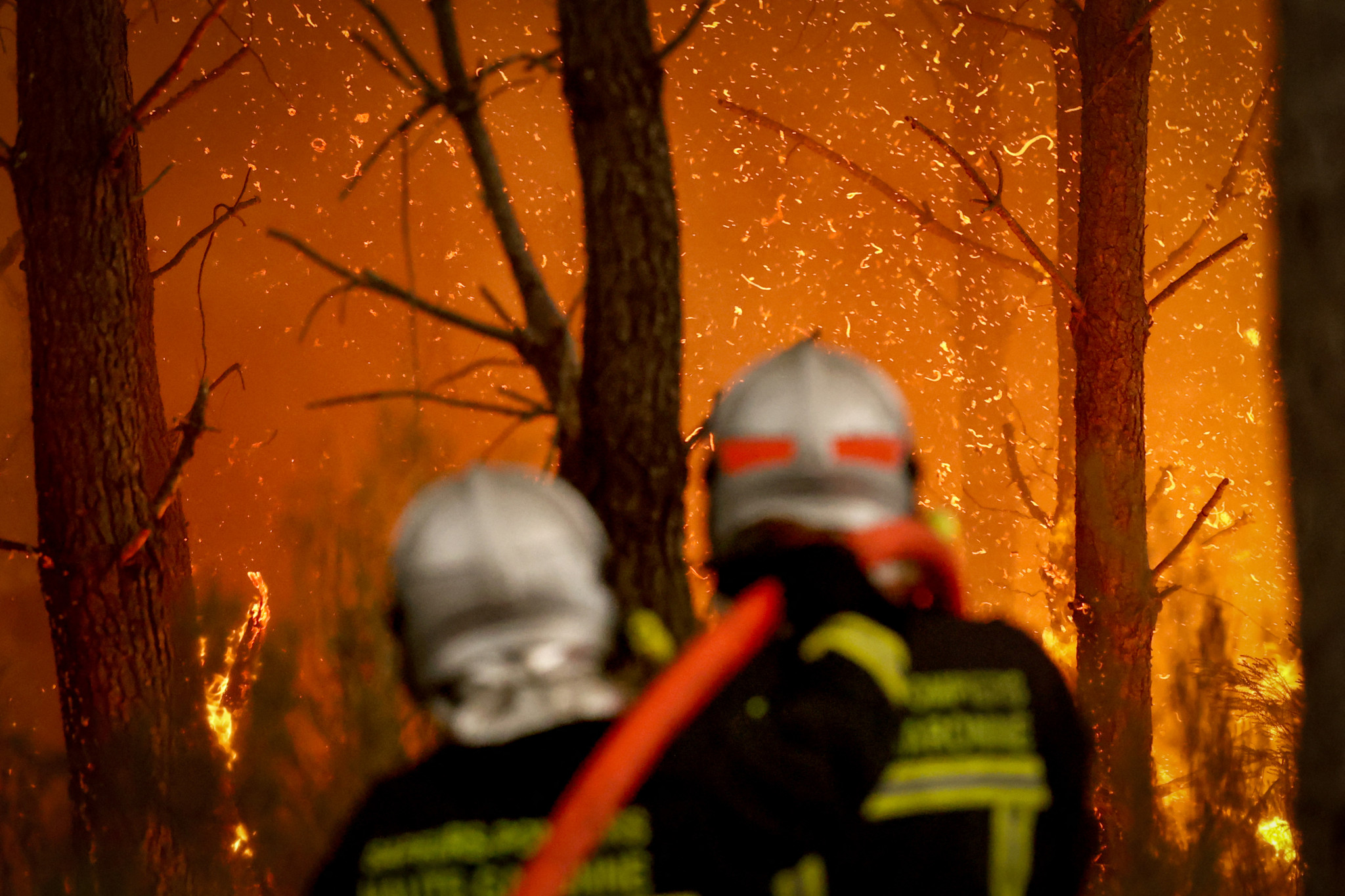 Einsatz bei Bordeaux: Westschweizer Feuerwehr kämpft gegen das Flammenmeer