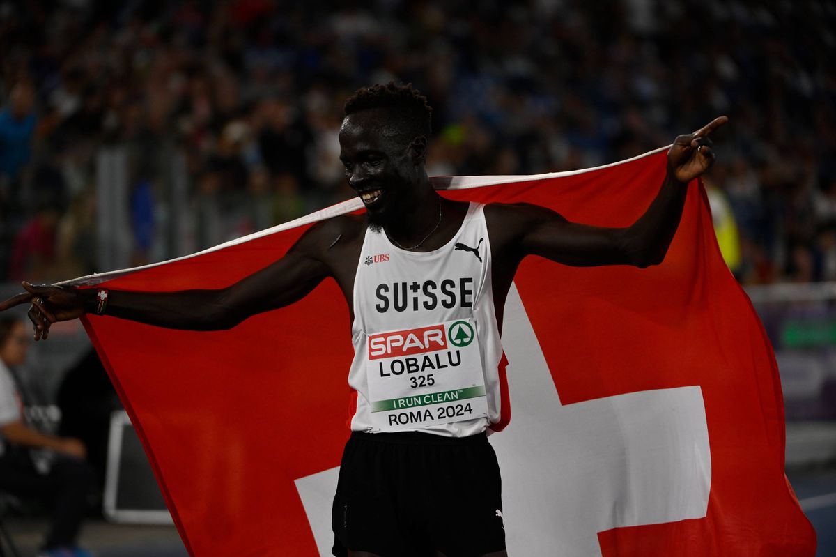 Rome, Italy: Lobalu Dominic Lokinyomo in men s 10000m A-Race during the day 6 of European Athletics 12th June 2024 at the Olimpic Stadium in Rome International Athletics game - European Athletics Championships PUBLICATIONxINxGERxSUIxAUTxONLY - ZUMAp169 20240613_zsa_p169_334 Copyright: xMassimilianoxCervera/IPAxSportx