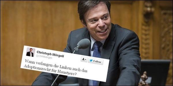 Christoph Mörgeli setzt sich mit einem Tweet in die Nesseln. 