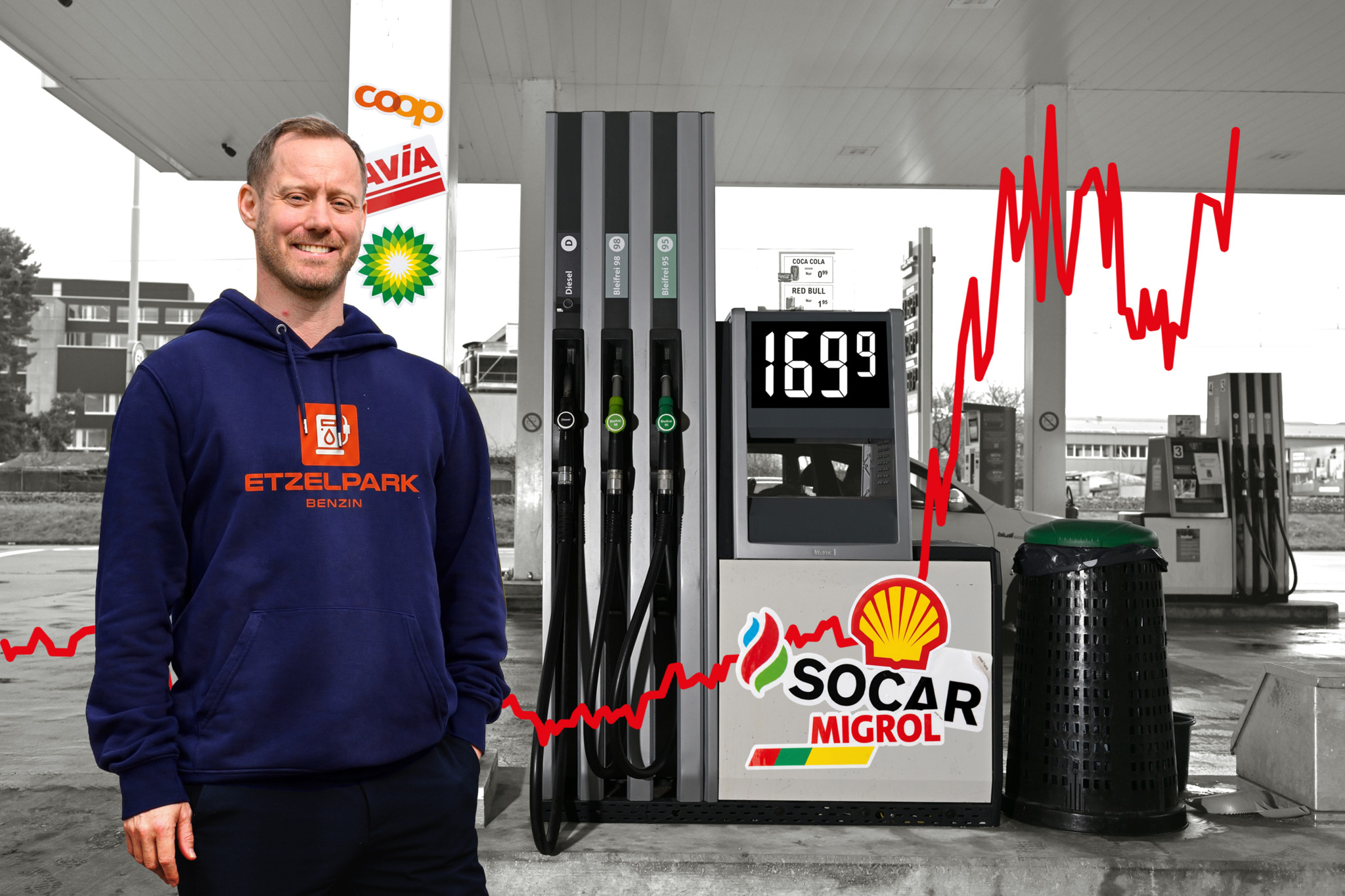 Hohe Benzinpreise: 24 Rappen Unterschied – wie ein kleiner Tankstellenwart seine Konkurrenten blossstellt