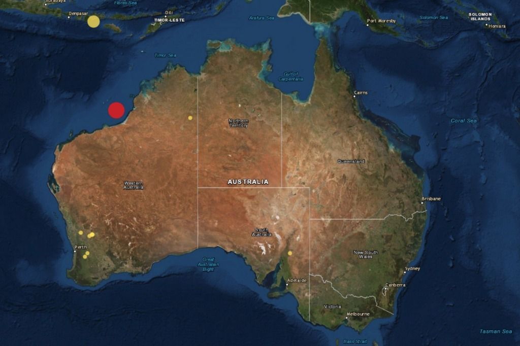 Fort séisme au large du nord-ouest de l'Australie