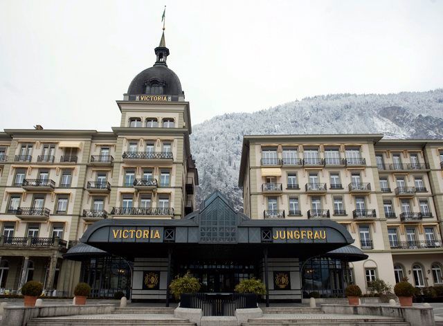 L'Hôtel Victoria-Jungfrau, à Interlaken (BE), établissement de la chaîne du même nom en vente.