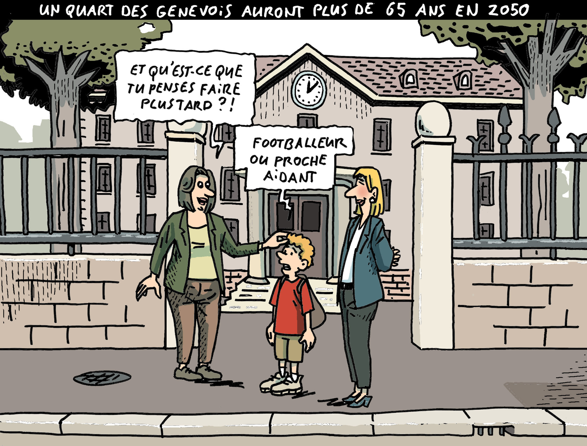 Dessin du 8 octobre: Un quart des Genevois auront plus de 65 ans en 2050
