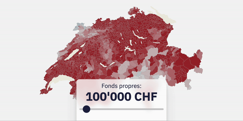 Carte de l'immobilier en Suisse