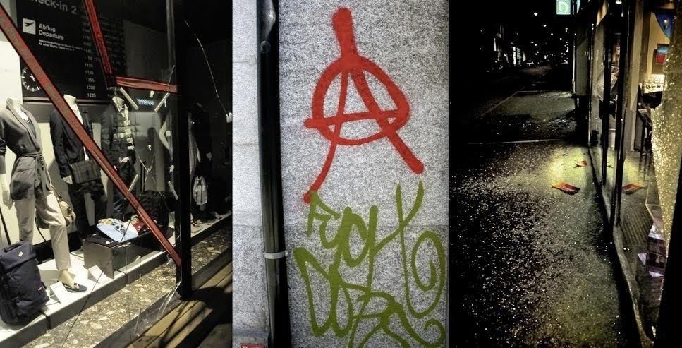 Der Saubannerzug verwüstete die Freie Strasse. Der Saubannerzug verwüstete die Freie Strasse.