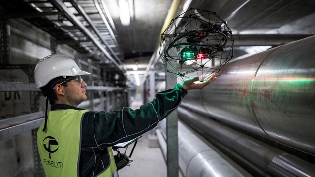 Die Swisscom beteiligt sich am Lausanner Start-up Flyability: Die Spezialdrohnen können sich in engsten Räumen bewegen. Foto: pd