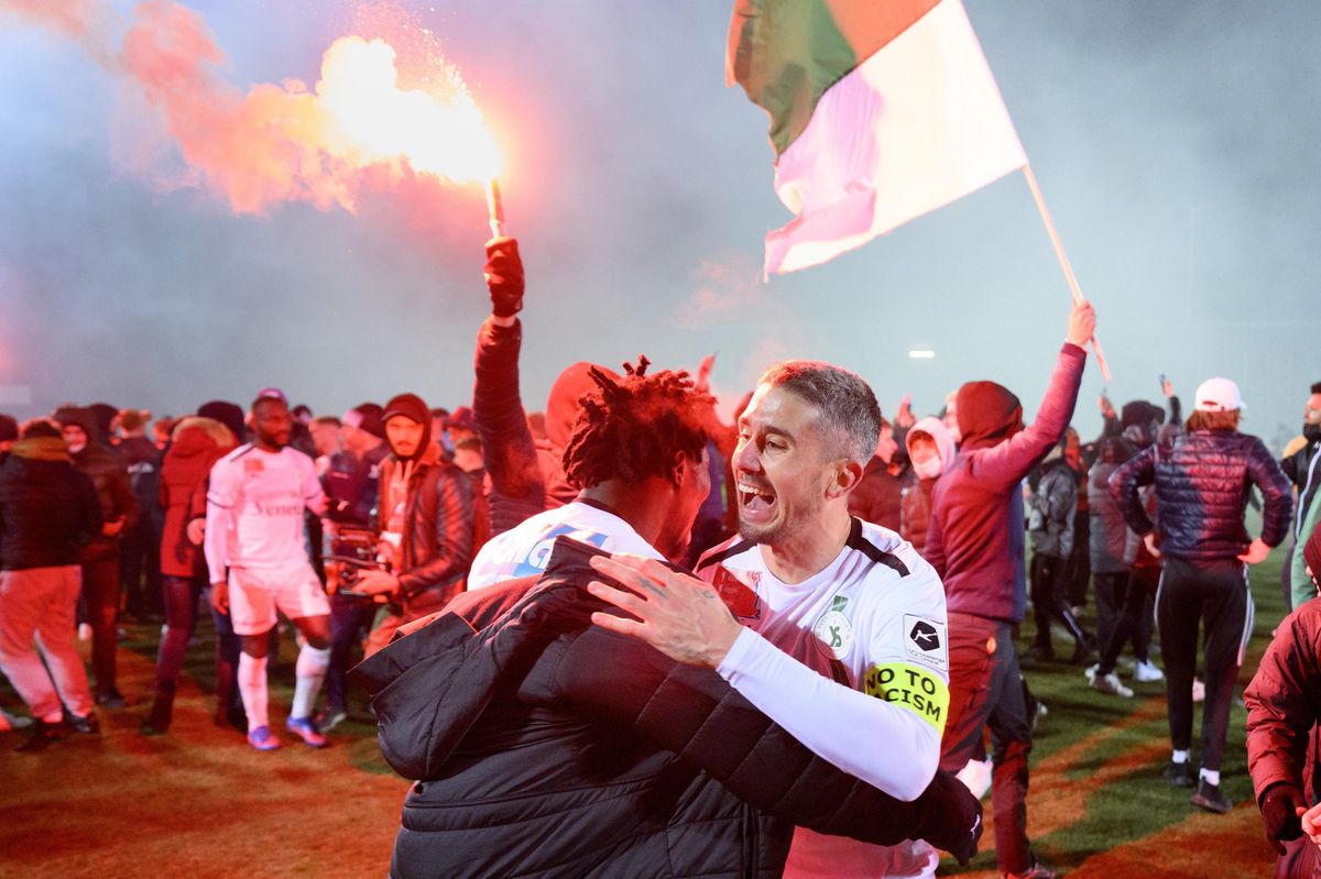 Comme le 8 février dernier contre le LS, Koro Kone, à gauche, et William Le Pogam ont les atouts pour célébrer une nouvelle grande victoire, ce jeudi face à Saint-Gall.
