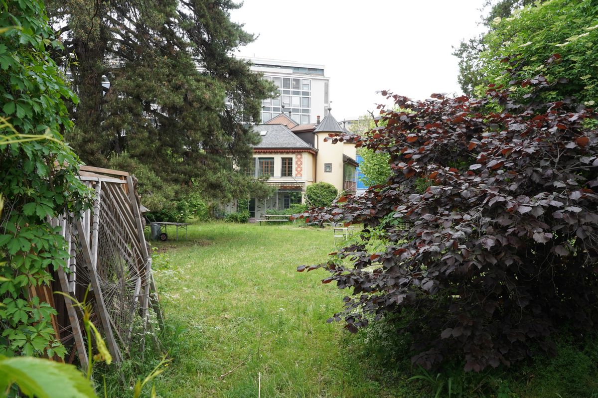 A deux pas du carrefour de l’Etoile, le parc de la Maison Baron, une résidence pour artistes de passage, est un incroyable îlot de verdure préservé de la bétonnisation dans le secteur des Acacias et du PAV.