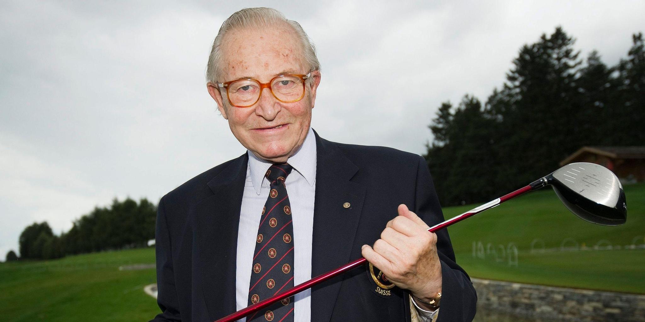 Gaston F. Barras auf seinem Golfkurs in Crans