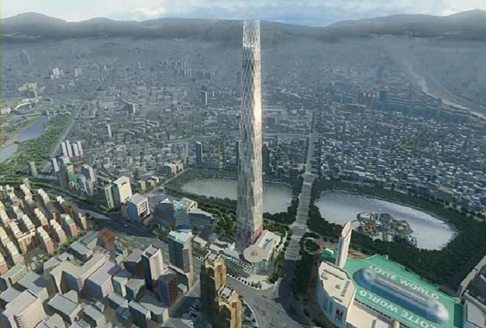 6. La Lotte World Tower va dominer Séoul du haut de ses 556m.