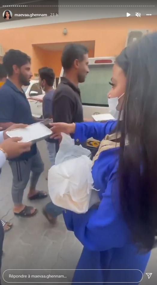 Dubaï Maeva Ghennam distribue des repas aux nécessiteux L'essentiel