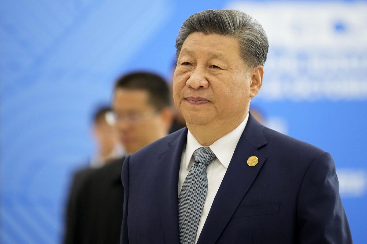 Le président chinois Xi Jinping arrive au sommet des BRICS à Kazan, en Russie, le 24 octobre 2024. ALEXANDER ZEMLIANICHENKO/EPA/KEYSTONE
