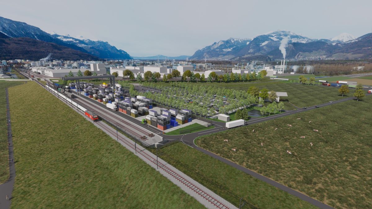Le futur terminal rail-route sera édifié à côté du site chimique et des rails, avec un accès depuis le rond-point des Tardys, sans passer par la ville de Monthey. 