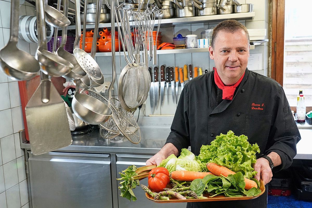 Satigny, le 16/04/2024 - Gastro: Auberge de Choully, 19, Crêts-de-Choully dont le chef est Pierre-Louis Descloux .