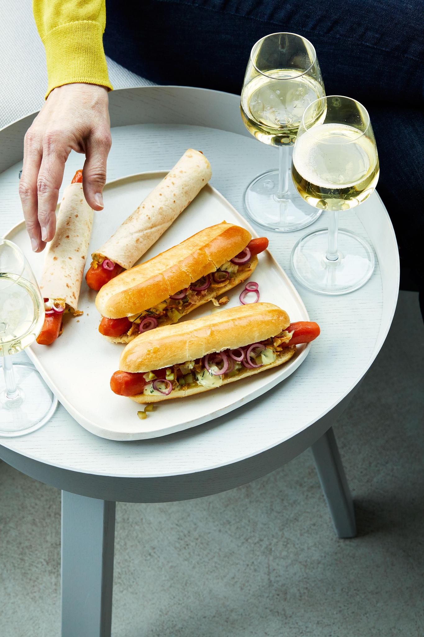 Hotdog mit Rüebli.