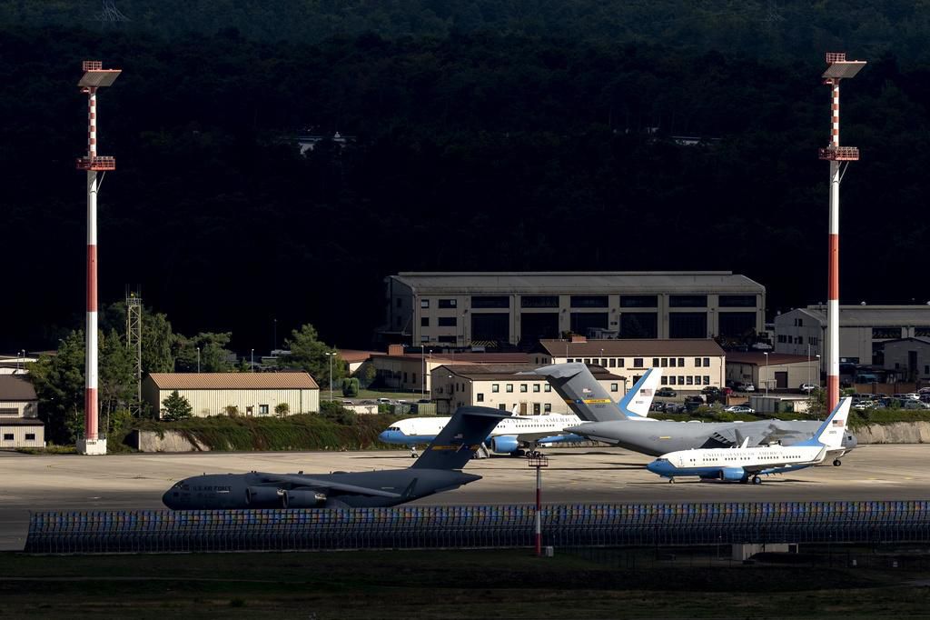 Des avions sur la base aérienne de Ramstein, le 8 septembre 2022.