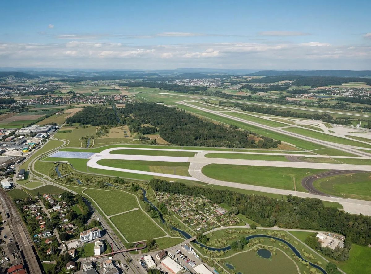 Das Ende der Piste 28 in Rümlang würde um 400 Meter verlängert.