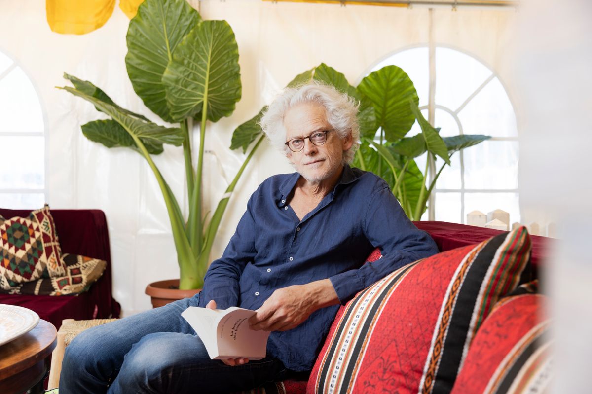 Morges le 2 septembre  2023. Livres sur les quais, Santiago H. Amigorena, auteur, scénariste.  (24heures/Odile Meylan)