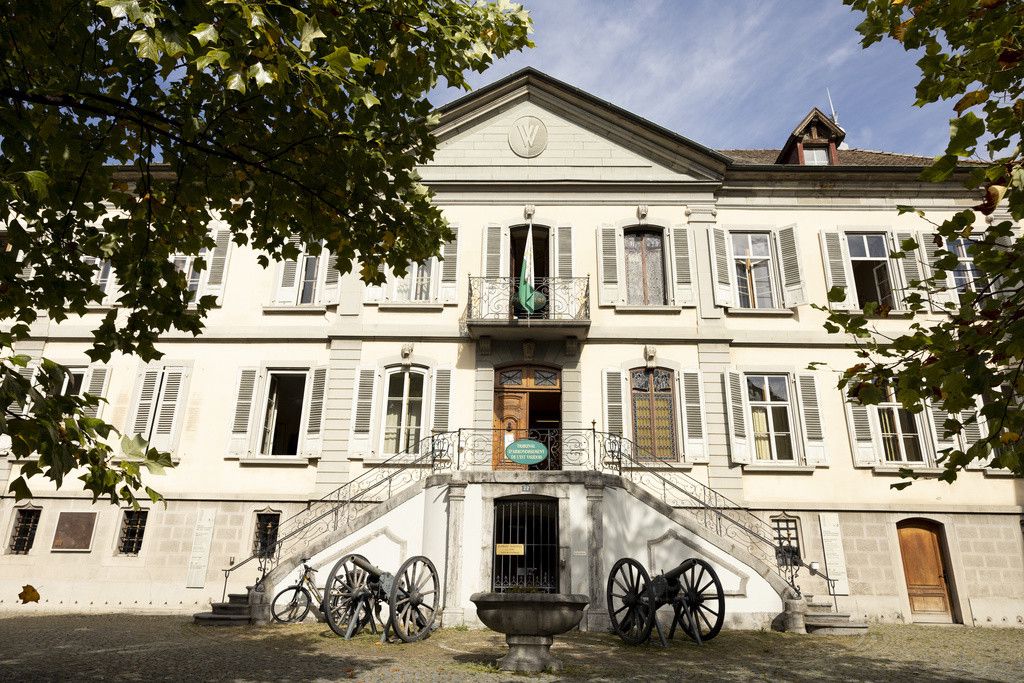 La prefecture et le Tribunal d'arrondissement de l'Est Vaudois photographie ce jeudi 30 septembre 2021 a Vevey. (KEYSTONE/Noemi Cinelli)